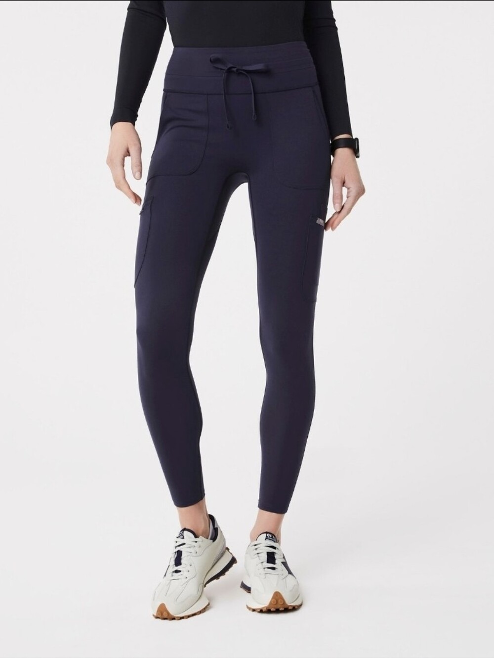 FIGS Seville High Rise Scrub Leggings Navy Blue Size Small